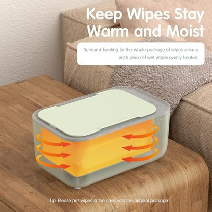 Awesmom quiet baby wipe warmer in modern nursery setting
