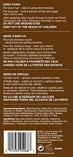 Dark Brown temporary hair color wand showing USA imported packaging details