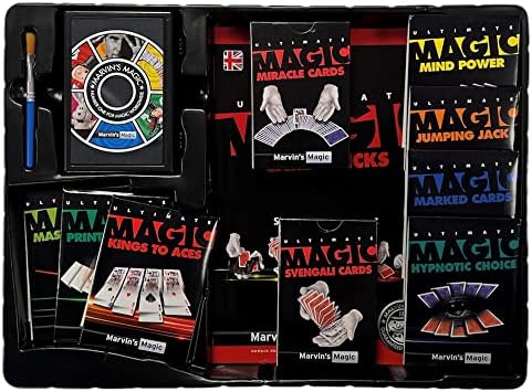 Close up of specialized gimmick cards included in the Ultimate 250 illusions collection