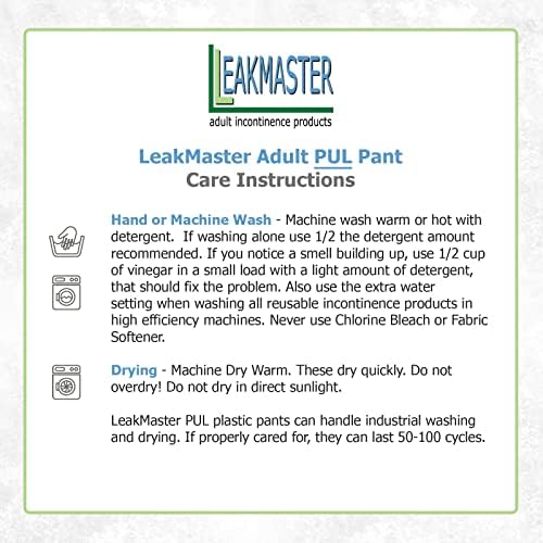 LeakMaster white PUL protective pants for cloth diaper coverage.