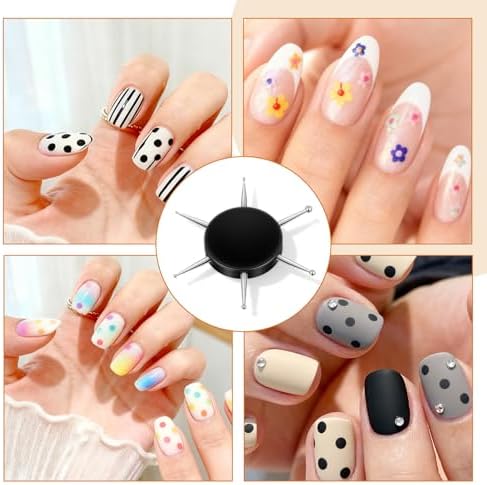 Side profile view of Honey Joy manicure dotting tool and art accessories