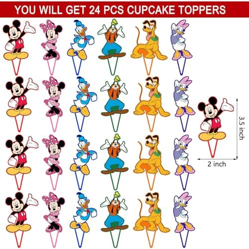 Detailed view of Mickey and friends theme party toppers