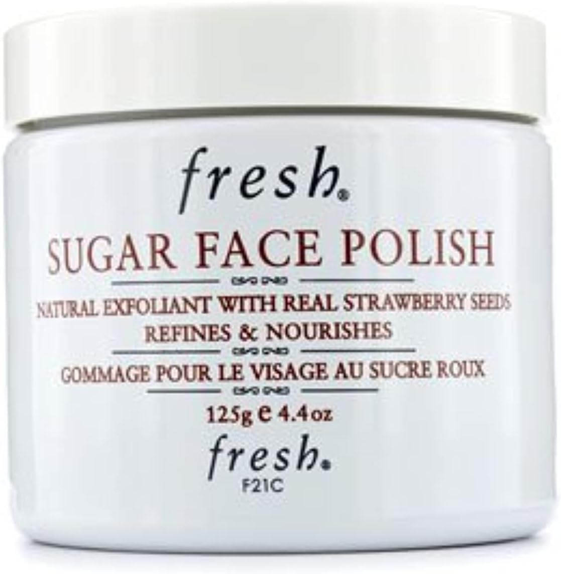 Fresh Sugar Face Polish 4.2 Ounce jar front view showing packaging details.