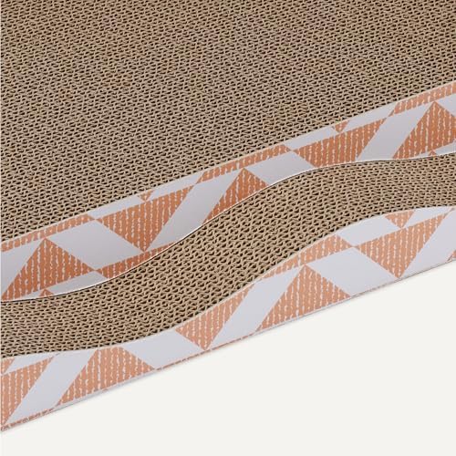 Two pack of Amazon Basics cardboard pet scratchers to prevent furniture damage.
