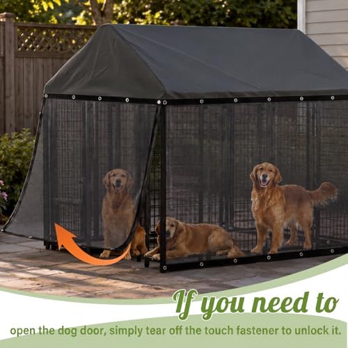 Chunm eight by four by six foot pet cage side panel screen demonstrating sun protection functionality.