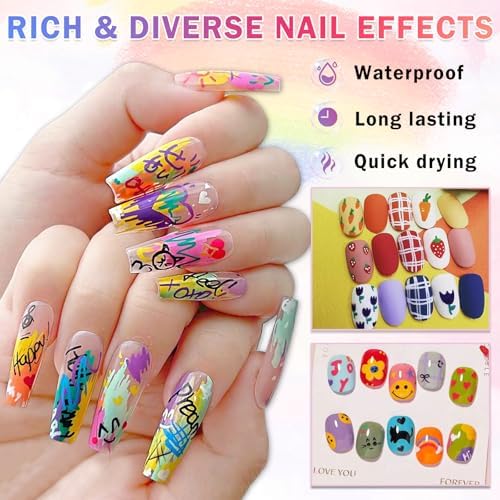 Kidology nail art pens kit waterproof ink demonstration