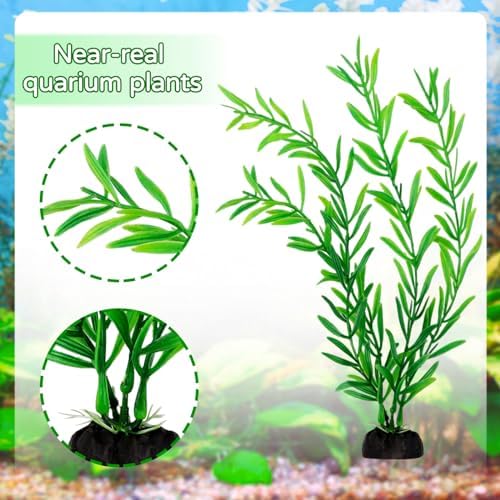 Detachable root system on artificial green aquarium vegetation