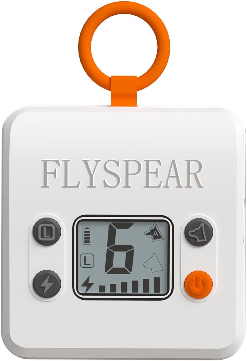 FLYSPEAR Wireless Cat Barrier - Rechargeable Indoor Barrier with 6 Adjustable Range Radius up to 7 ft, 6 Adjustable Safe Static Intensity, Electric Fence System for Cats Small Dogs with Hook (White) - Image 9