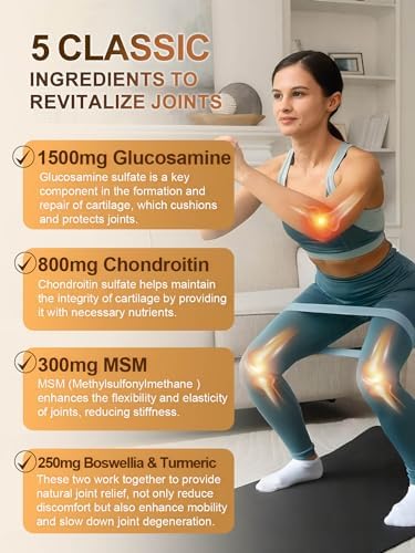 NATURE TARGET Glucosamine Chondroitin - Joint Supplement for Women & Men, Plus MSM, Collagen, Shellfish Free, 120 Counts - Image 4
