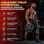 Kukaly Creatine Monohydrate Gummies 120 count bottle close up