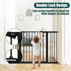 Keny pressure mounted pet gate installed securely in a modern hallway opening.