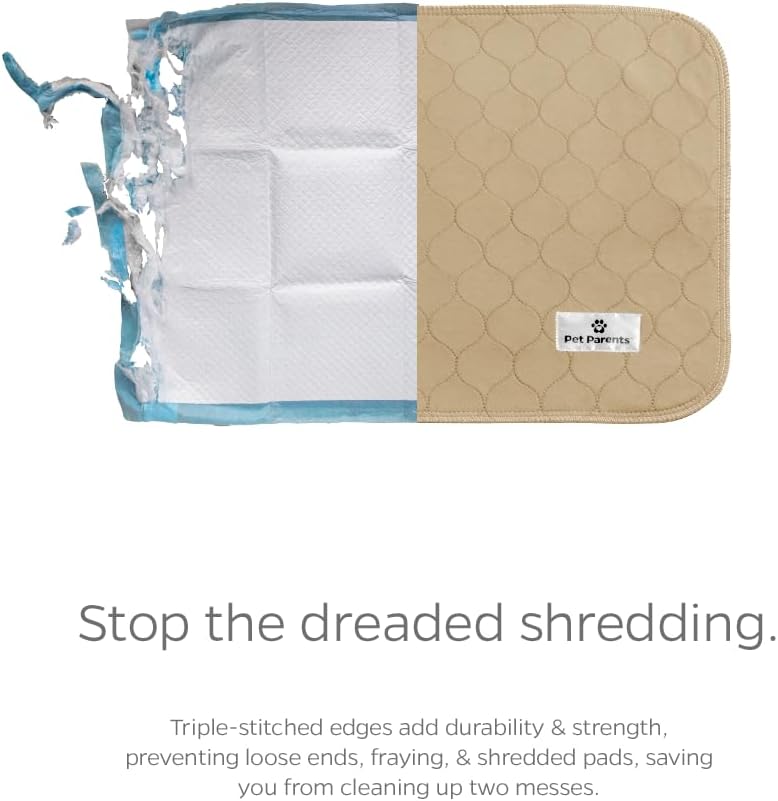 Pet Parents Pawtect Pads tan and grey color options side by side