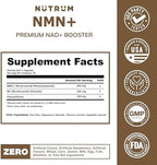 Nutrum cellular energy supplement capsules poured out next to bottle
