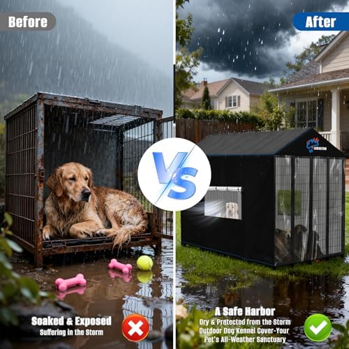 SIRUITON imported pet cage shelter cover all weather protection details