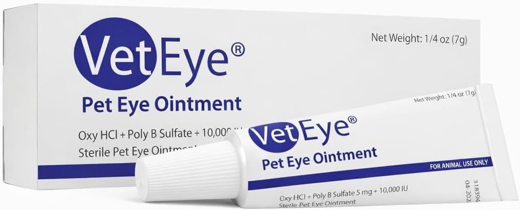Sterile ophthalmic ointment for livestock including cattle horses and sheep