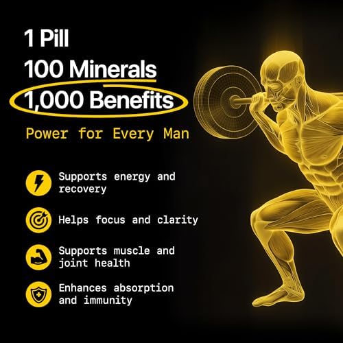 Natural trace minerals with fulvic acid capsules to support men's vitality and health.