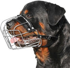 Side profile of heavy duty wire basket dog muzzle