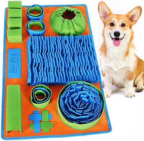 Vivifying dog puzzle toy laid flat on the floor