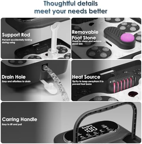 Detail view of 24 motorized shiatsu massage balls for feet