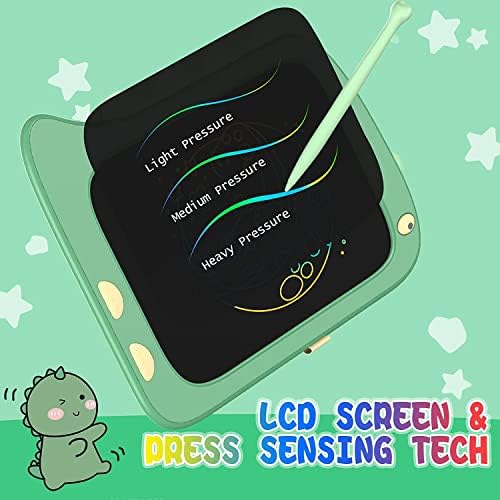 Close up of dinosaur themed erase button on Orsen tablet
