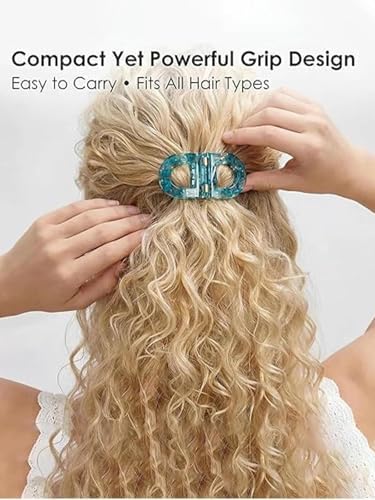 Mini butterfly magnetic bow hair accessory demonstrating strong hold on hair
