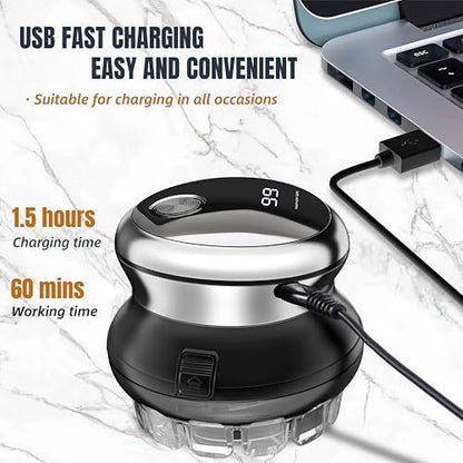 Close-up of the three hundred and sixty degree round stainless steel blade engineered for buzz cuts.