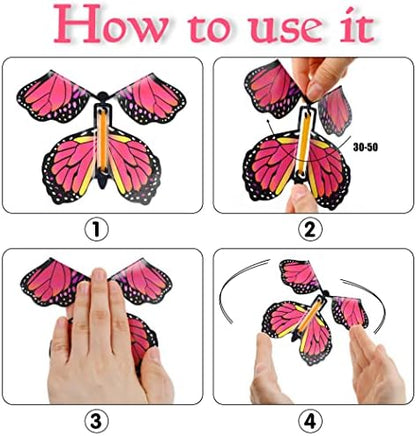Vibrant paper cardstock wings of the LOMIMOS mechanical flying toy layout