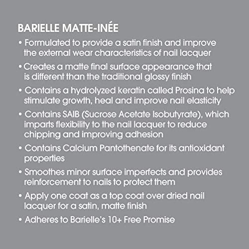 Barielle Matte Inee liquid used to dull high luster nail polish into a matte appearance