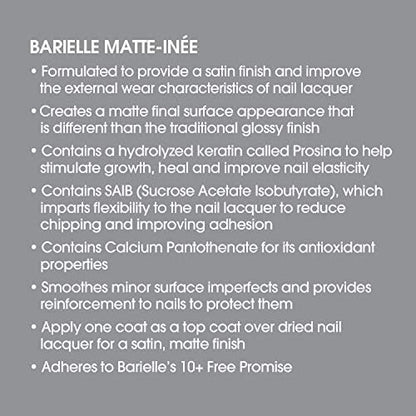Barielle Matte Inee liquid used to dull high luster nail polish into a matte appearance