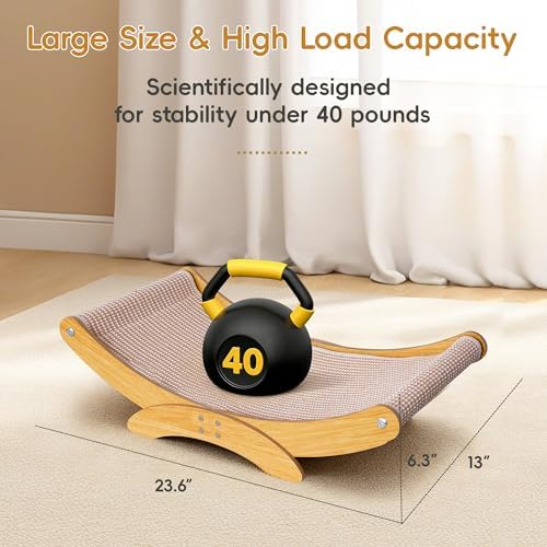 Spacious twenty three point six inch interior layout showcasing ample lounging room for large breed cats.