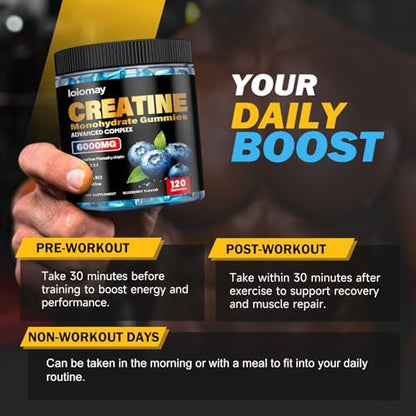 Vegan creatine monohydrate gummies for pre-workout