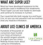 Lice Clinics of America liquid gel bottle showing 5.25 ounce size