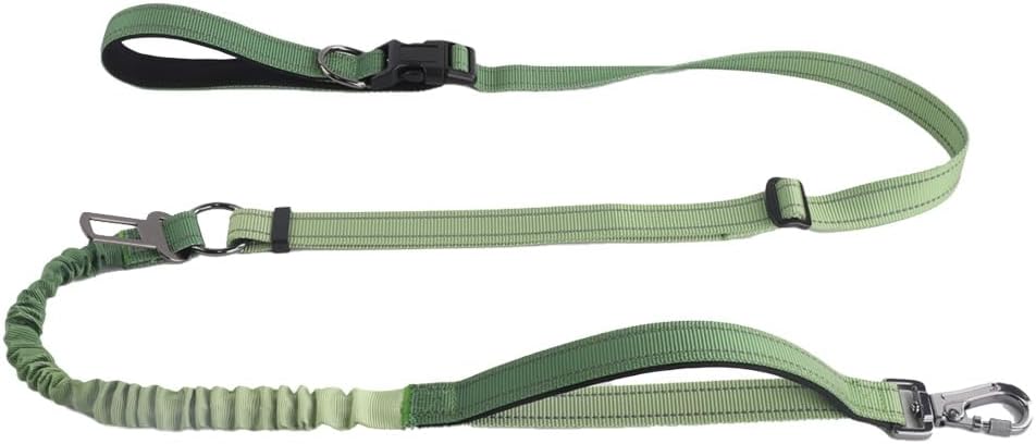 Kubemueg hands free dog leash green front view