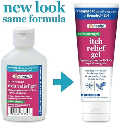 A+Health topical analgesic gel packaging showing active ingredients and US origin