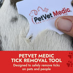 Petvet Medic tick card 3 pack set for travel