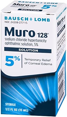 Authentic Bausch + Lomb Muro 128 eye drops for corneal swelling relief
