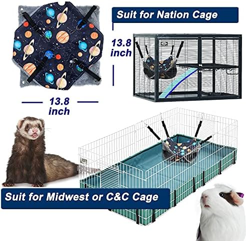 Fulue hanging hideout for guinea pigs with metal attachment clips