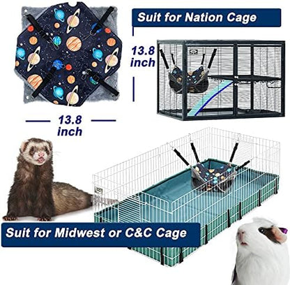 Fulue hanging hideout for guinea pigs with metal attachment clips