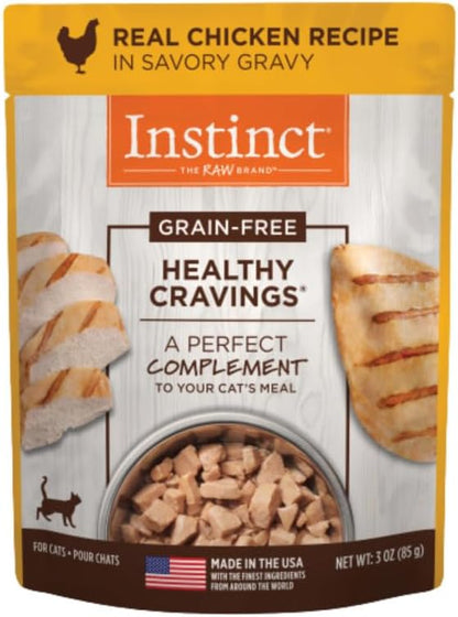 Instinct Healthy Cravings variety pack nutritional information and feeding guidelines label