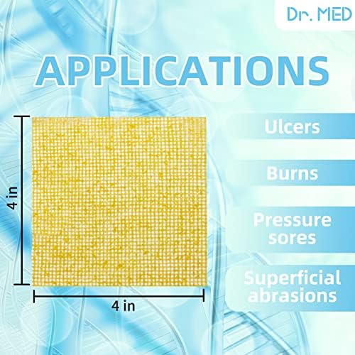 Dr. Med Manuka Honey Gauze Dressing 4" x 4", (5 PCS/Box) Honey Medical Bandage Wound Care Patch for Minor Abrasions, Cuts, Lacerations, Scald and Burns for Wound Healing, Chemical and Drug Free - Image 5