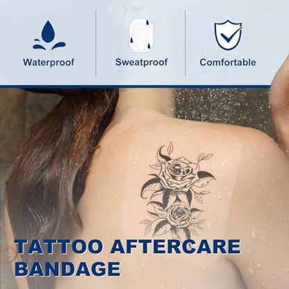 Six by eight inch transparent wound cover patch showing flexible latex free material