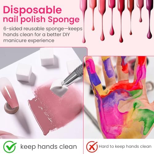 Professional manicure tools including 150 piece sponge set and grabber