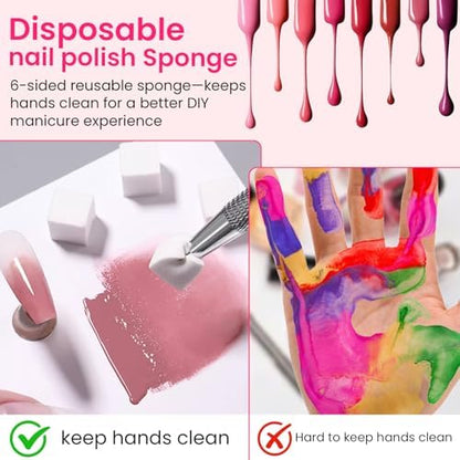 Professional manicure tools including 150 piece sponge set and grabber