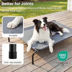 Love's cabin Elevated Cooling Dog Bed for Large Dogs, Portable Indoor & Outdoor Raised Pet Dog Cat Cot, Durable Summer Frame with Breathable Mesh, Grey, 48 inches - Image 5