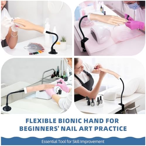 Professional nail art training kit with mannequin hand