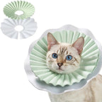 McGill's Tail Cat Cone Collar front view of soft mint green recovery cone