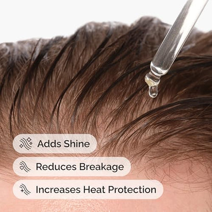 Pure squalane treatment in glass dropper bottle for daily skincare routine