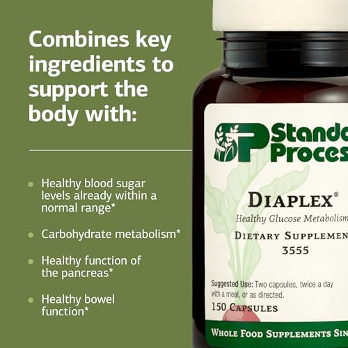 Authentic USA imported Standard Process Diaplex dietary capsules for pancreas support.