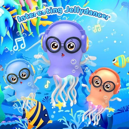 Zonopy crawling jellyfish toy rotating tentacles close up view.