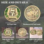 Portable zinc alloy elephant prosperity charm placed next to a wallet for scale